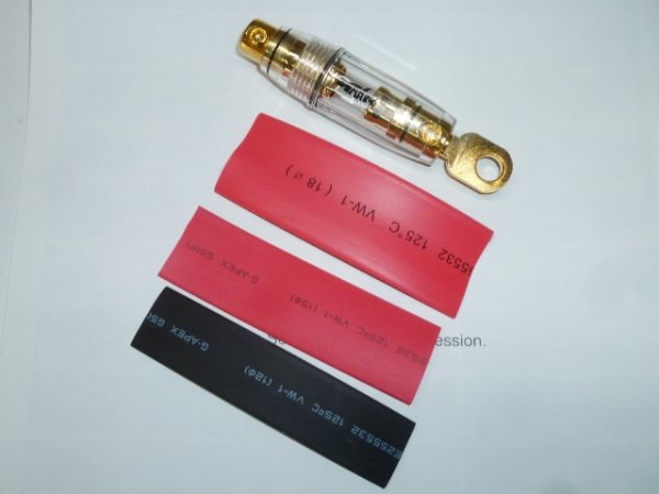 画像2: SHARKWIRE（シャークワイヤー）AGU管ヒューズホルダーSBT-04CS 収縮チューブセット (2)