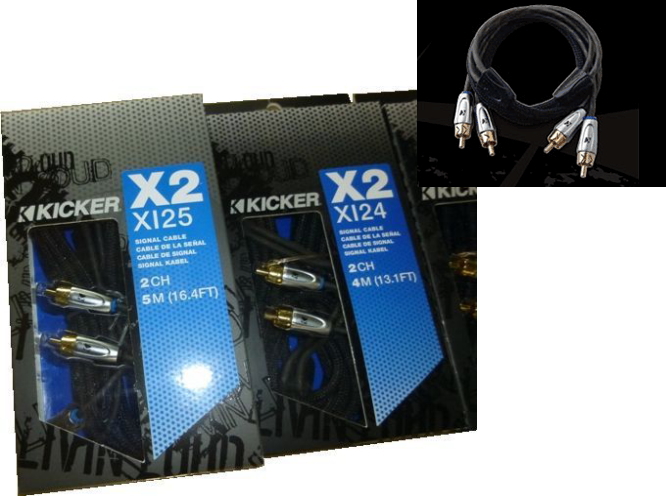 【数量限定】キッカー高音質RCAケーブル Xシリーズ半額（1m/2m/3m/4m/5m）